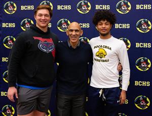 Robby Medici, Tony Dungy and Jordan Naylor